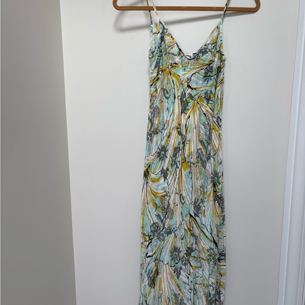 Elegant Multicolor Spaghetti Strap Dress